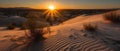 Photo of desert with endless white sand.