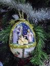 Nativity christmas tree ball