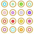 Photo diaphragm icons circle