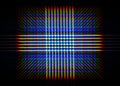 Photo of the diffraction pattern of LED array light, comprising a large number of diffraction orders