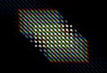 Photo of the diffraction pattern of LED array light, comprising a large number of diffraction orders