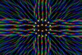 Photo diffraction pattern of the LED array, obtained by the grating Royalty Free Stock Photo