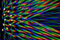 Photo diffraction pattern of the LED array, obtained by the grating