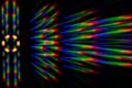 Photo diffraction pattern of the LED array, obtained by the grating