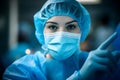 photo doctors chemist researchers in white coat analysing blood test tube in equipped laboratory