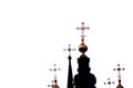 Photo of the domes of the church with crosses Royalty Free Stock Photo