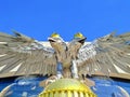 Photo of the double-headed eagle, the symbol of the AEK Athens football team.