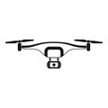 Photo drone icon, simple style