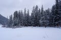 Photo of Echo Lake with Mount Blue Sky in the Colorado Rocky Mountains in Winter Royalty Free Stock Photo