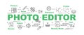 Photo editor vector banner