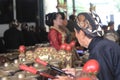 Photo Editorial, 26 Juni 2022, TMII, Taman Mini Indonesia Indah, Gamelan Player and Sinden, Traditional Central Java, Yogyakarta, Royalty Free Stock Photo