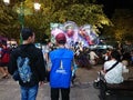 Photo editorial, 07 november balloon seller at malioboro, yogyakarta in The Night, yogya, jogja, jogjakarta, indonesia