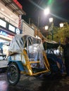 Photo editorial, 07 november, becak, tricycle at malioboro, yogyakarta