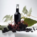 Stunning Elderberry Syrup Product Photography On White Background