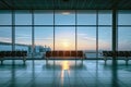 Photo of empty boarding gate in airport , travel and trips