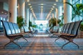 Photo of empty boarding gate in airport , travel and trips