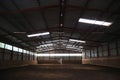 Photo of an empty indoor riding hall for horses and riders Royalty Free Stock Photo