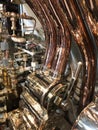 Photo of the engine room of world war two American submarine Royalty Free Stock Photo