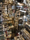 Photo of the engine room of world war two American submarine Royalty Free Stock Photo