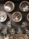 Photo of the engine room of world war two American submarine Royalty Free Stock Photo