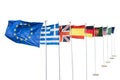 Photo of european flags Royalty Free Stock Photo