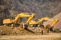 photo of excavator in Hpa Kant jade mine, Myanmar