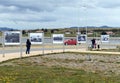 Photo exhibition about the Falklands war in the area of Malvinas Islands in Ushuaia.