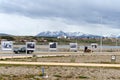 Photo exhibition about the Falklands war in the area of Malvinas Islands in Ushuaia.