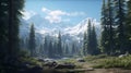 Eerily Realistic Alpine Forest Landscape In Unreal Engine 5