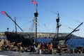 Historical reconstruction of a Turkish merchant ship at Paradise Bay. ÃÂ¡irkewwa, Mellieha, Malta