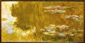 Photo of the famous original painting `The Water Lily Pond` by Claude Monet