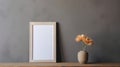 Minimalist Anime-inspired Picture Frame With Delicate Flowers