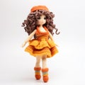 Fairy Academia: Orange Dress With Hairy Hair Doll Pattern