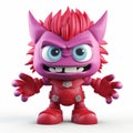 Vibrant Action Figure With Red Hair And Big Eyes