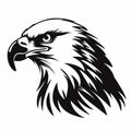 Majestic Bald Eagle Head Vector - Stenciled Iconography Art