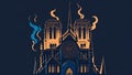Tragedy at Notre Dame: A Vector Clip Art Illustration of the Fire Created With Generative Ai