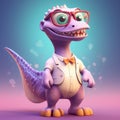 Casual Stylized Cartoon Brachiosaurus: 3d Game Character Design