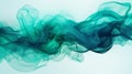 Abstract Installation Art Banner: Teal Ink Swirling In Water Royalty Free Stock Photo