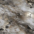 Slimy Marble: Gold And Grey Marbled With Baroque Energy