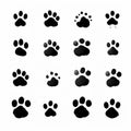 High-quality Poodle Paw Prints Vector Icons