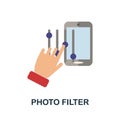 Photo Filter icon. Simple element from blogging collection. Creative Photo Filter icon for web design, templates, infographics and Royalty Free Stock Photo