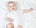 Laughing five-month baby