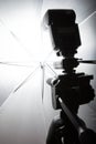 Photo flash and umbrella Royalty Free Stock Photo