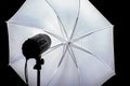Photo flash and white reflector close up Royalty Free Stock Photo