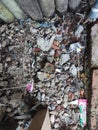 photo of floor consisting of broken stone and rubble