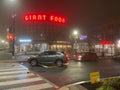 Foggy Night at the Shopping Center