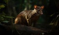 photo of fossa Cryptoprocta ferox in its natural habitat. Generative AI