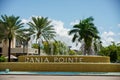 Photo of the fountain at Dania Pointe shopping promenade plaza