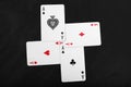 Photo of four ace poker playing cards Royalty Free Stock Photo