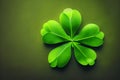 Photo a four-leaf clover with four leaves on a green background Royalty Free Stock Photo